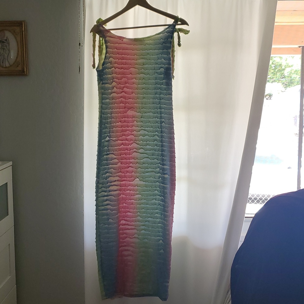 ADRIANA SAHAR RAINBOW DRESS